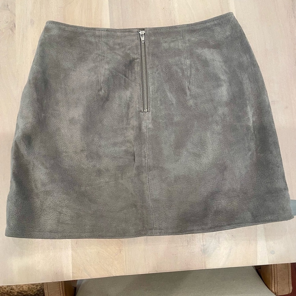 Blank NYC Charcoal Suede Mini Skirt - Picture 3 of 6